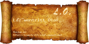 Löwentritt Olaf névjegykártya